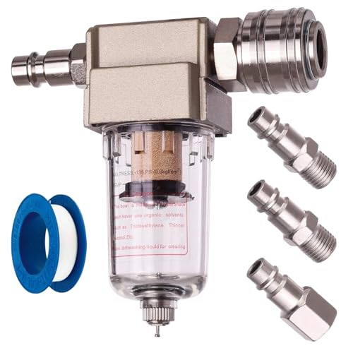 Shengbowi 1/4"Druckluft Filter Wasserabscheider Ölabscheider BSP Schnellkupplung Kompressor Luftfilter Wasser Aschluss Set Kompressoren oder als Zwischenschaltung Druckluftleitung Shengbowi 1/4"Druckluft Filter Wasserabscheider Ölabscheider BSP Schnellkupplung Kompressor Luftfilter Wasser Aschluss Set Kompressoren oder als Zwischenschaltung Druckluftleitung von shengbowi