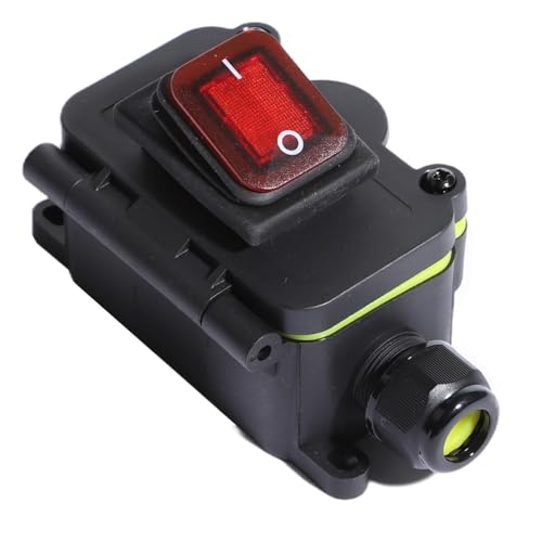 Shengbowi wasserdichter schalter 12v-24v inline kabelschalter 230v DC 20a DPST-Wippschalter lichtschalter außen Dual-Positions Ein/Aus Wippschalter 4 polig Schnurschalter Ein und Aus Außeneinsatz von shengbowi