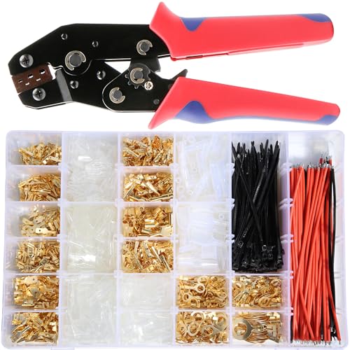 shengbowi 2.8/4.8/6.3mm weibliche männliche Spaten Crimp-Verbindungsstücke Elektrische Lugs Terminal Isolierdraht Quick Splice Sortiment Kit Wundstecker Crimp Spring Insert Draht Kaltpressverdrahtungs shengbowi 2.8/4.8/6.3mm weibliche männliche Spaten Crimp-Verbindungsstücke Elektrische Lugs Terminal Isolierdraht Quick Splice Sortiment Kit Wundstecker Crimp Spring Insert Draht Kaltpressverdrahtungs von shengbowi