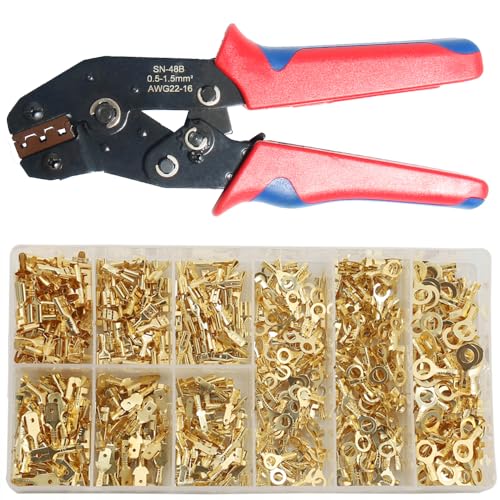 shengbowi 2.8/4.8/6.3mm weibliche männliche Spaten Crimp-Verbindungsstücke Elektrische Lugs Terminal Isolierdraht Quick Splice Sortiment Kit Wundstecker Crimp Spring Insert Draht Kaltpressverdrahtungs shengbowi 2.8/4.8/6.3mm weibliche männliche Spaten Crimp-Verbindungsstücke Elektrische Lugs Terminal Isolierdraht Quick Splice Sortiment Kit Wundstecker Crimp Spring Insert Draht Kaltpressverdrahtungs von shengbowi