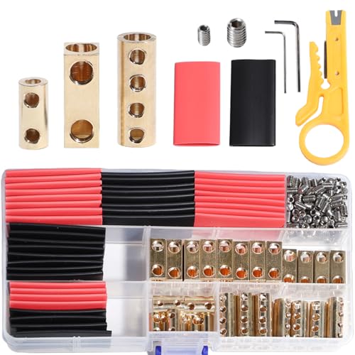 shengbowi Gauge Drahtverbinder 60A 80A Schnelle Verdrahtung Verbindung 6 8 10 AWG Terminal Circuit Spleißen Schnelle 100 Schrauben 40 Stück 3:1 Rot Schwarz Schrumpfschlauch und Schraubenschlüssel shengbowi Gauge Drahtverbinder 60A 80A Schnelle Verdrahtung Verbindung 6 8 10 AWG Terminal Circuit Spleißen Schnelle 100 Schrauben 40 Stück 3:1 Rot Schwarz Schrumpfschlauch und Schraubenschlüssel von shengbowi