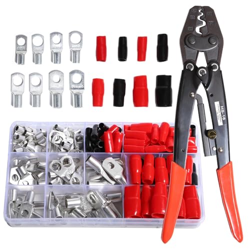 shengbowi Rohrkabelschuhe Kabelschuhe Crimpzange Set 6 10 16 25 mm2 für Kfz Batteriekabel Hülse SC Terminalsatz Ringkabelschuhe Röhrenförmige Batteriekabelenden Kupferkabelschuhe shengbowi Rohrkabelschuhe Kabelschuhe Crimpzange Set 6 10 16 25 mm2 für Kfz Batteriekabel Hülse SC Terminalsatz Ringkabelschuhe Röhrenförmige Batteriekabelenden Kupferkabelschuhe von shengbowi