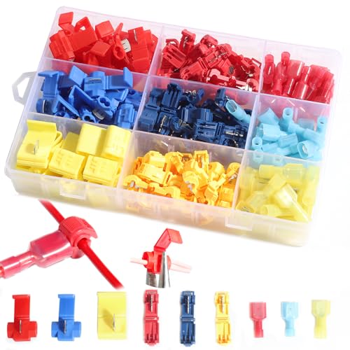 shengbowi T-Tap Kabel Abzweigverbinder Set Stromdiebe Schnellverbinder Kabelabzweiger Quickverbinder Flachstecker Kit Kabel Sortiment Elektrische Drahtverbinder Vollisolierter von shengbowi