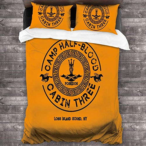 shenguang Percy Jackson - Camp Half Bedding Tröster Quilt Set Dekoratives Soft Bedding Set 3-teiliger Kissenbezug One Size von shenguang