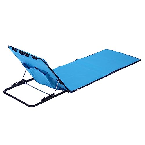 shengyi Strandmatte Faltbar Mit Rückenlehne - 145x47cm Verstellbarer Strand Sonnenmatte | 600D Oxford-Stoff Strand Liege Liegematte Sonnenliege | Gepolsterte Strandmatte Mit Rückenlehne von shengyi