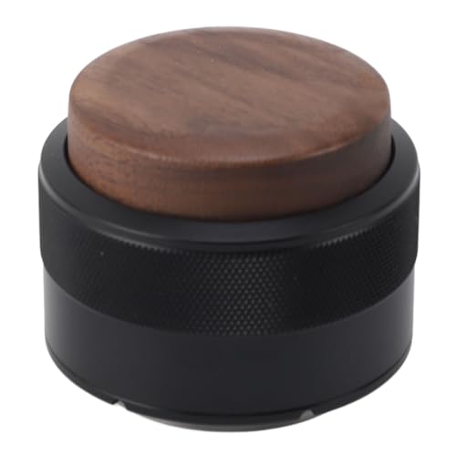 Kaffeeverteiler-Tamper, Konstanter Druck, 304 Edelstahl, Holzgriff, Kaffee-Nivellierer für die Kaffeezubereitung (58mm (Schwarz)) von shenruifa