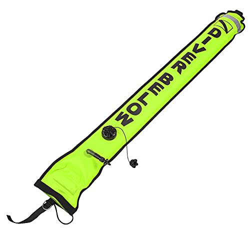 shenruifa 6FT Hochsichtbares Aufblasbares Tauch-SMB-Oberflächensignal-Markierungsbojen-Zubehör (Fluoreszierendes Gelb) von shenruifa