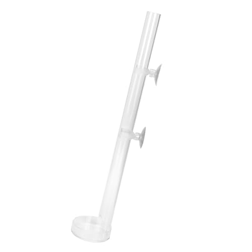 shenruifa Acryl-Garnelen-Futterspender, Transparenter Aquarium-Fisch-Garnelen-Futterspender, Aquarium-Futterrohr mit Tablett (Rohrlänge 40cm) von shenruifa