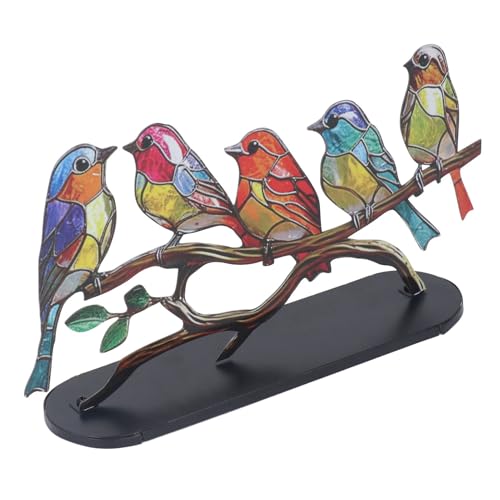 shenruifa Dekoration der Metal Bird -Serie Multicolor Bird Series Abnehmbare Kunstschmuck für die Ausstellung Dekompression (5 Vögel) von shenruifa