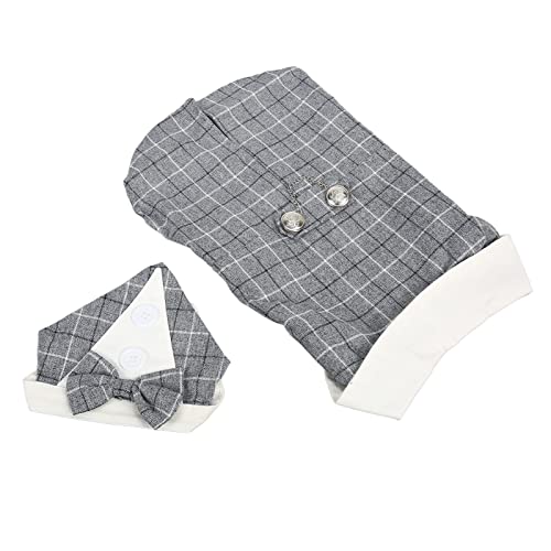 shenruifa Haustier Hochzeitsanzug Stilvoller Eleganter Hund Formeller Smoking Anzug für Halloween Hochzeits Geburtstagsfeier Grau (XL) von shenruifa