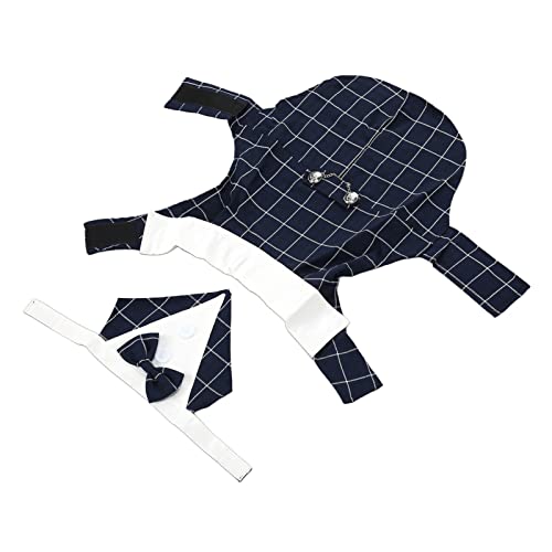shenruifa Haustieranzug Fliege Krawatte Gird Muster Formelle Kostümhundeanzug für Hochzeit Halloween Geburtstag Cosplay (L) von shenruifa