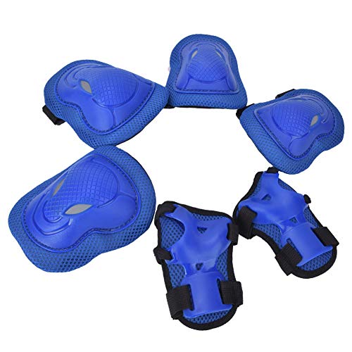 shenruifa Verdickte Rollschuh -Skate -Schutzgetriebe Set Knieschalter Ellbogenpolster Handschuhe für Erwachsene (Blau) von shenruifa