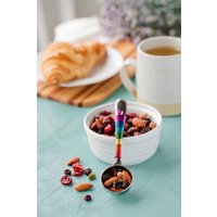 Kaffee Schaufel Edelstahl, Zwei Esslöffel, Regenbogen Emaille Draht Geschenke Für Kaffeeliebhaber von shesacrafty1