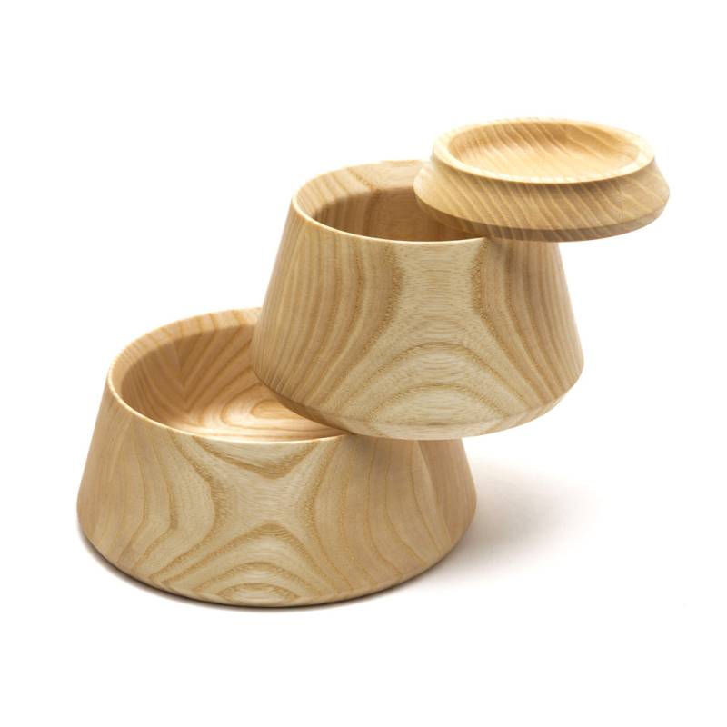 shibui - Tour - stapelbare Vorratsdose aus Eschenholz mit Deckel von shibui