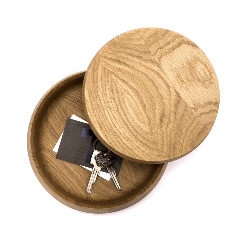 shibui - VIP - runde Holzdose aus Eiche mit Deckel zur Aufbewahrung von shibui