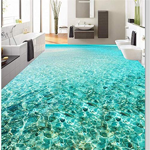 Benutzerdefinierte Bodenbelag 3D Meerwasser Welligkeit Wohnzimmer Schlafzimmer Bodendekoration Malerei 3D Boden dreidimensionale Malerei-200 * 140cm von shiliwang