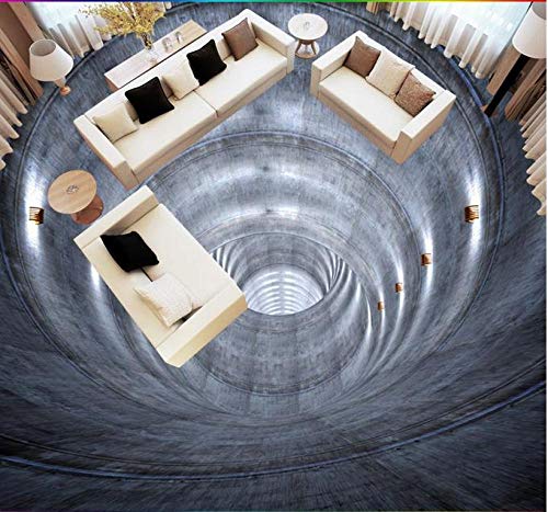Dekorative 3D-Bodenmalerei Schock die Mine abstrakte Tapete für Wände 3D-Bodenbilder Fototapeten-200 * 140cm von shiliwang