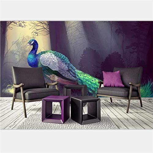 Fototapete 3D Tapeten 3D Effekt Wohnzimmer 3D Wallpaper Benutzerdefinierte Wohnzimmer Wandbild Abstrakt Grün Licht Wald Blau Pfau Schöne Romantische Sofa Hintergrund-430 * 300Cm Fototapete 3D Tapeten 3D Effekt Wohnzimmer 3D Wallpaper Benutzerdefinierte Wohnzimmer Wandbild Abstrakt Grün Licht Wald Blau Pfau Schöne Romantische Sofa Hintergrund-430 * 300Cm von shiliwang