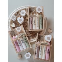 Kerzenset "Nimm Dir Was Du Brauchst" - Geschenkset, Mitbringsel, Gute Wünsche, Beste Freundin, Kerzenbotschaft, Aufmunterung, Mädelsabend von shineDsign