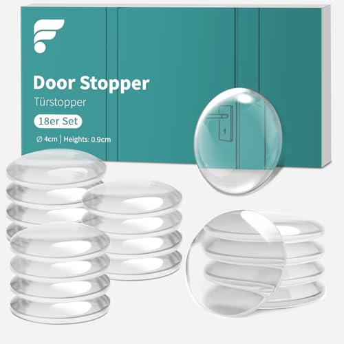 shinfly Türstopper Wand Selbstklebend - 18 stück Wandtürstopper, 40x9 mm -wandschutz, Door stopper Türen und Wände, Türstopper Wand selbstklebend für Schlafzimmer und Küche (transparent) shinfly Türstopper Wand Selbstklebend - 18 stück Wandtürstopper, 40x9 mm -wandschutz, Door stopper Türen und Wände, Türstopper Wand selbstklebend für Schlafzimmer und Küche (transparent) von shinfly