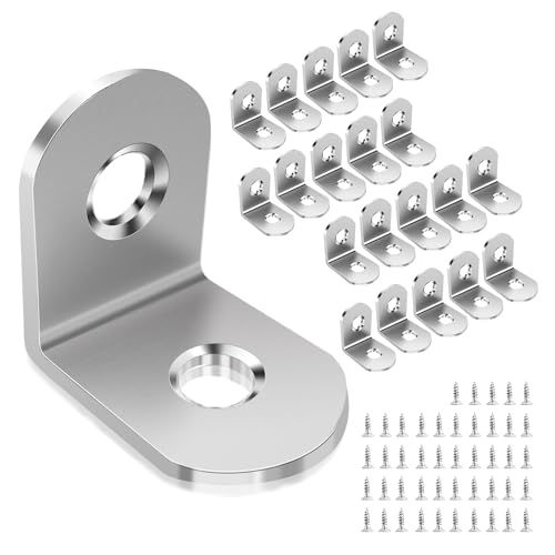 shinfly Winkelverbinder, 20 Stück 20 x 20 mm, Winkel Metall 90 Grad mit 45 Stück Schrauben, Edelstahl MetallWinkel L Klammern , für Möbel, Stuhl, Tisch, Fenster, Winkel Bracket shinfly Winkelverbinder, 20 Stück 20 x 20 mm, Winkel Metall 90 Grad mit 45 Stück Schrauben, Edelstahl MetallWinkel L Klammern , für Möbel, Stuhl, Tisch, Fenster, Winkel Bracket von shinfly