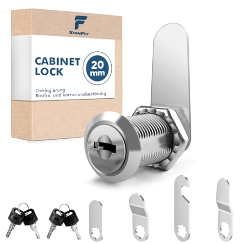 shinfly Briefkastenschloss, Briefkasten Schloß 20mm mit 5 Verschiedene, 4 Schlüssel, Schloss Briefkasten, Postkasten Schloss, Drawer, Schranktüren Lock von shinfly