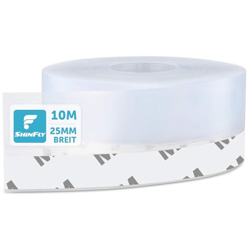 shinfly Türdichtung Selbstklebend, 25mm x 10m Starkes Transparentes Fensterdichtung Silikonband, Wind und Regendichtes Zugluftstopper für Türen, Fenster, Bäder, Büros shinfly Türdichtung Selbstklebend, 25mm x 10m Starkes Transparentes Fensterdichtung Silikonband, Wind und Regendichtes Zugluftstopper für Türen, Fenster, Bäder, Büros von shinfly