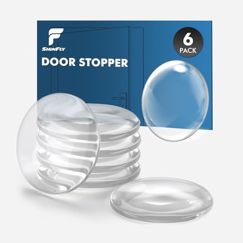 shinfly Türstopper Wand Selbstklebend - 6 stück Wandtürstopper, 40x9 mm -wandschutz, Door stopper Türen und Wände, Türstopper Wand selbstklebend für Schlafzimmer und Küche (transparent) von shinfly