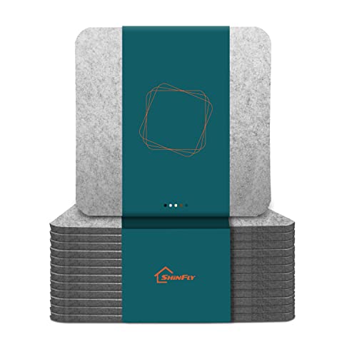 shinfly Untersetzer Gläser, Untersetzer Filz für Gläser 12er Set, Rutschfester Hitzebeständiger Waschbarer Untersetzer, Glasuntersetzer für Getränke, Bar, Tassen von shinfly