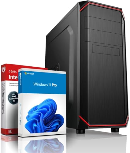 shinobee Intel Core i7 6700 Multimedia PC - Schneller Computer für Büro & Home Office - Rechner mit 4 GHZ - 32GB RAM - 1000GB SSD - USB3.0 - WLAN - Windows 11 Pro | MS Office | 7961 von shinobee
