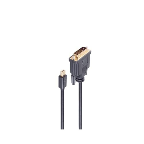 Mini Displayport 1.2/DVI D 24+1 Stecker schwarz 1m von shiverpeaks