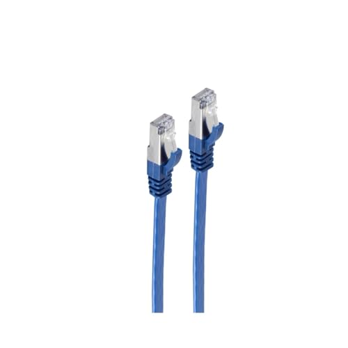 Shiverpeaks RJ45 Flachkabel m. CAT 7 Rohkabel slim blau 5m von shiverpeaks