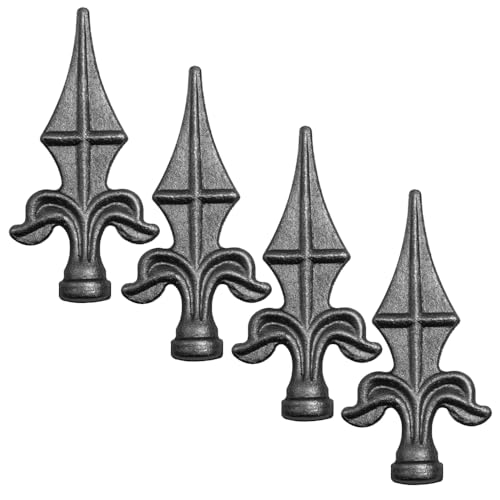 shivler Zaunspitzen Metallspitze Zierspitzen Zaundekoration Zierelement verschiedene Muster (115x60mm - 13.060/4 Stück) von shivler