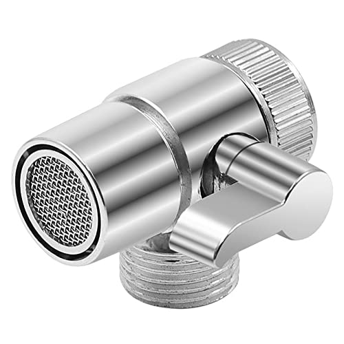 3 Wege Diverter Ventil Messing Wasserhahn Umschaltventil,Umstellventil (M22 x M24), poliertes Chrom von shixuanzhi