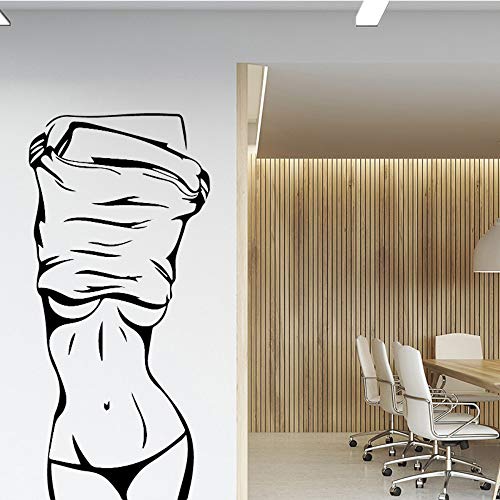 Mädchen Vinyl Wandtattoo Mode Sexy Frau Wandbild Wandaufkleber Bekleidungsgeschäft Schönheitssalon Schlafzimmer Zimmer Dekorative 43x92 cm von shiyusheng