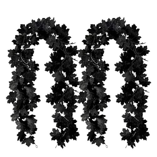 Fall Decor, Wedding Garland, Black Leaves Decoration, Lifelike Texture, Interactive Gothic Style Accent, for Halloween Weddings, Autumn Tables, Fireplace Mantels, Dark Themed Celebrations 66.92 Inches Fall Decor, Wedding Garland, Black Leaves Decoration, Lifelike Texture, Interactive Gothic Style Accent, for Halloween Weddings, Autumn Tables, Fireplace Mantels, Dark Themed Celebrations 66.92 Inches von shjxi