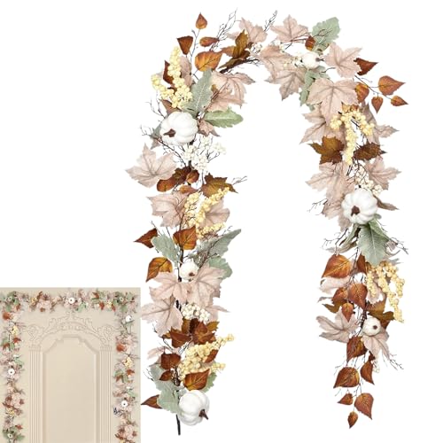 Herbst Blätter Girlande | 180 cm Kürbis Thanksgiving Girlande Herbstdeko | Saisondeko für Wohnzimmer Küche Büro Fensterdekoration Fest Party Herbst Blätter Girlande | 180 cm Kürbis Thanksgiving Girlande Herbstdeko | Saisondeko für Wohnzimmer Küche Büro Fensterdekoration Fest Party von shjxi