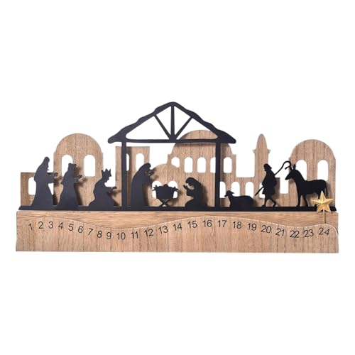 Jesus Kalender Adventszeit | 2025 Weihnachtskrippe Countdown Kalender Tischdekoration - Festtagsdekoration Für Eingangsbereich Wohnzimmer Schrank Schlafzimmer Tisch Jesus Kalender Adventszeit | 2025 Weihnachtskrippe Countdown Kalender Tischdekoration - Festtagsdekoration Für Eingangsbereich Wohnzimmer Schrank Schlafzimmer Tisch von shjxi