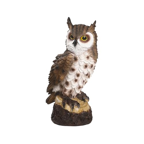 Owl Statue, Outdoor Owl Decor Figurine with Realistic Animal Scare Action and Serious Expression for Balcony Patio Porch Roof Pond Yard Lawn Fireplace Mantel Garden Pool Accent Display Owl Statue, Outdoor Owl Decor Figurine with Realistic Animal Scare Action and Serious Expression for Balcony Patio Porch Roof Pond Yard Lawn Fireplace Mantel Garden Pool Accent Display von shjxi