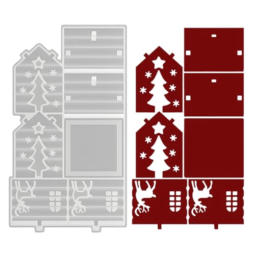 Silikonkerzenhalter Formen - Weihnachtsabend -Lampenmacher für, Nicht -Stick mit einfacher Freisetzung, DIY -Handwerksform für Hausdekoration im Schlafzimmer, Wohnzimmer, Küche, Büro, S Silikonkerzenhalter Formen - Weihnachtsabend -Lampenmacher für, Nicht -Stick mit einfacher Freisetzung, DIY -Handwerksform für Hausdekoration im Schlafzimmer, Wohnzimmer, Küche, Büro, S von shjxi
