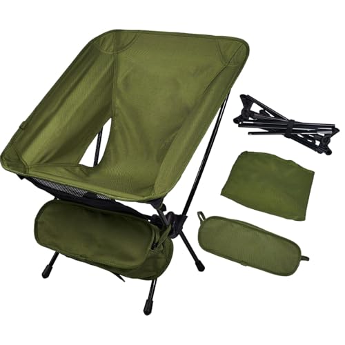 shjxi Tragbarer Strandstuhl | Ergonomischer Klappsitz | Leichter Klappstuhl | Campingstuhl | Rucksack Strandsitz Kompakter Outdoorstuhl Faltbarer Wandersitz Bequeme Klappbare Campingstühle von shjxi