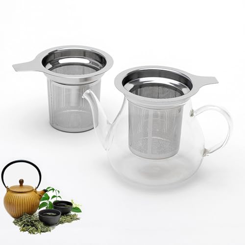 Teesieb 2 Stück für Losen Tee, Edelstahl Mit Griff Wiederverwendbar Feines Sieb für Teekanne Teefilter für Die Meisten Tassen und Schalen Teesieb 2 Stück für Losen Tee, Edelstahl Mit Griff Wiederverwendbar Feines Sieb für Teekanne Teefilter für Die Meisten Tassen und Schalen von shockassist