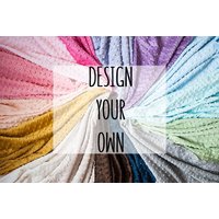 Design Ihrer Eigenen Babydecke Oder Kissen Mit Monogramm, Chenille Und Minky, Dem Vornamen Ihres Babys Kleinkindes in Bunten Stoffen von shopMADEsmall