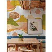 Gemalte Mesa Wandmalerei, Senfgelb Und Olivgrün Gemalte Mesa Wandmalerei, Senfgelb Und Olivgrün von shopSAMANTHASANTANA