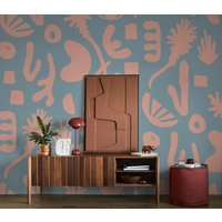 Pool Side Wandbild, Blau & Pink von shopSAMANTHASANTANA