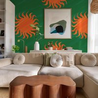 Sol Wandbild, Grün Und Orange von shopSAMANTHASANTANA