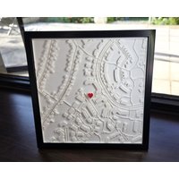 Einzugsgeschenk Hochzeitsgeschenk - 3D-stadt Im Rahmen Von Individueller Adresse von shopSW3D