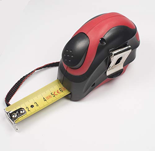 Bandmaß 3m, 5m, oder 7.5m Gummi und Kunstoff Autolock und Gürtelclip Maßband Rollmeter (5m x 19mm) von shopVG
