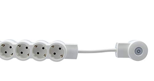 4-fach Multistecker Schuko Steckdose Mehrfachstecker Verteiler 4 fach mit Stecker mit beleuchtete Schalter (4 fach mit Stecker mit Schalter) von shopVG