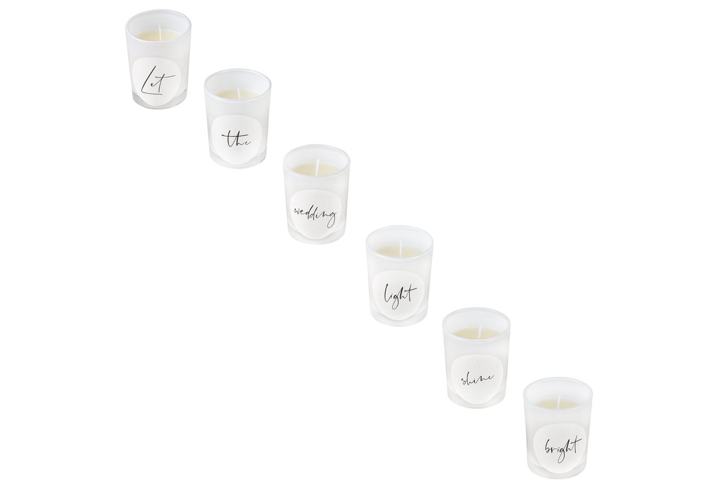 shopandmarry Duftkerze Kerzenset let the wedding light shine bright (6-tlg) von shopandmarry